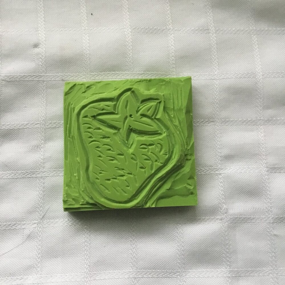 Two sides hand made rubber stamp